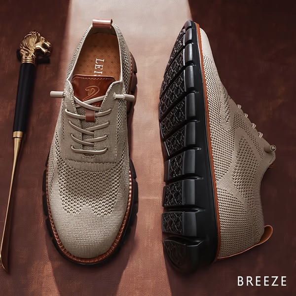 knit oxford shoes, mesh sneakers, casual oxford shoes, knit casual shoes, walking shoes, dress sneakers, bestseller push, minimalist, editorial, luxurious, calm, brown, neutral
